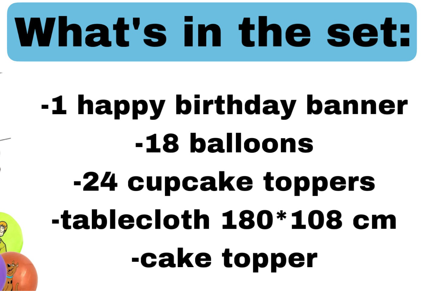 Scooby Doo Birthday party decorations set