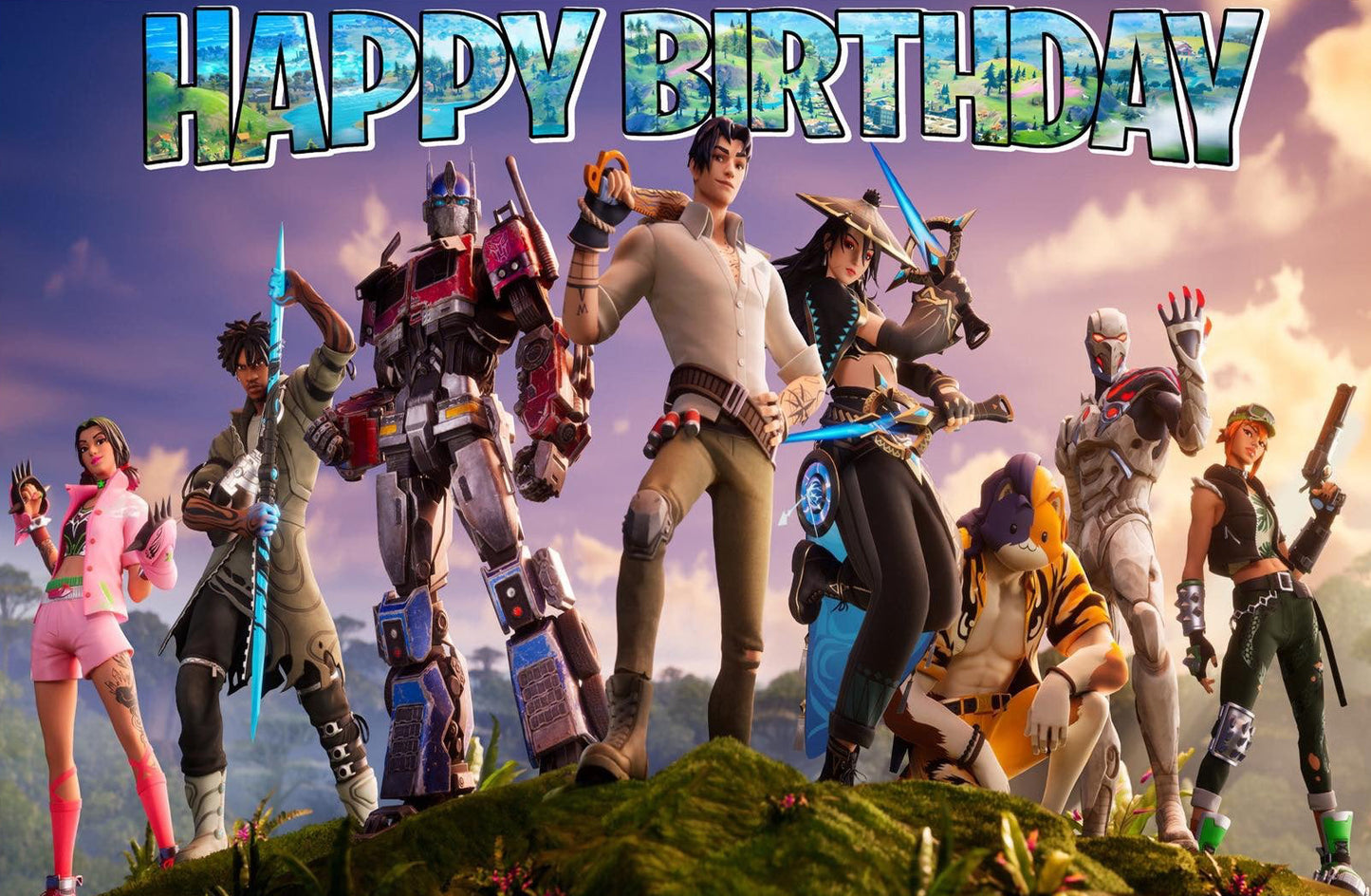 Set di decorazioni per festa di compleanno di Fortnite