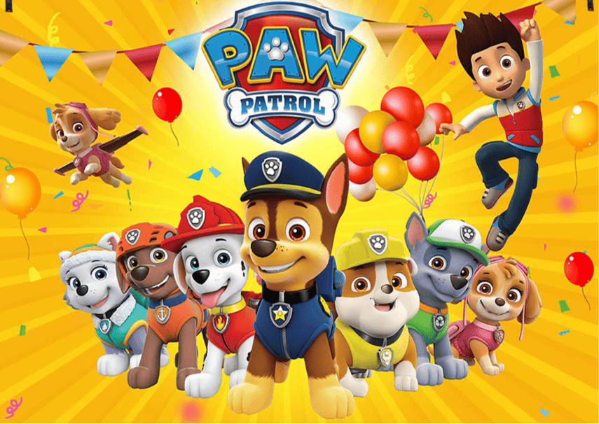 Paw patrol yellow XL backdrop.