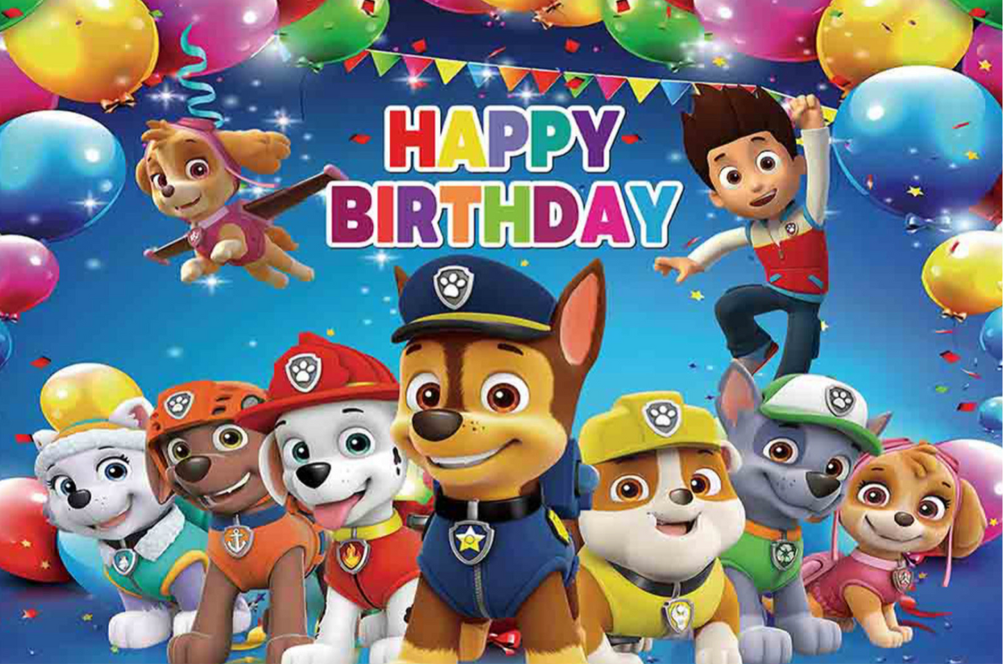 Paw Patrol πανό για πάρτυ γενεθλίων