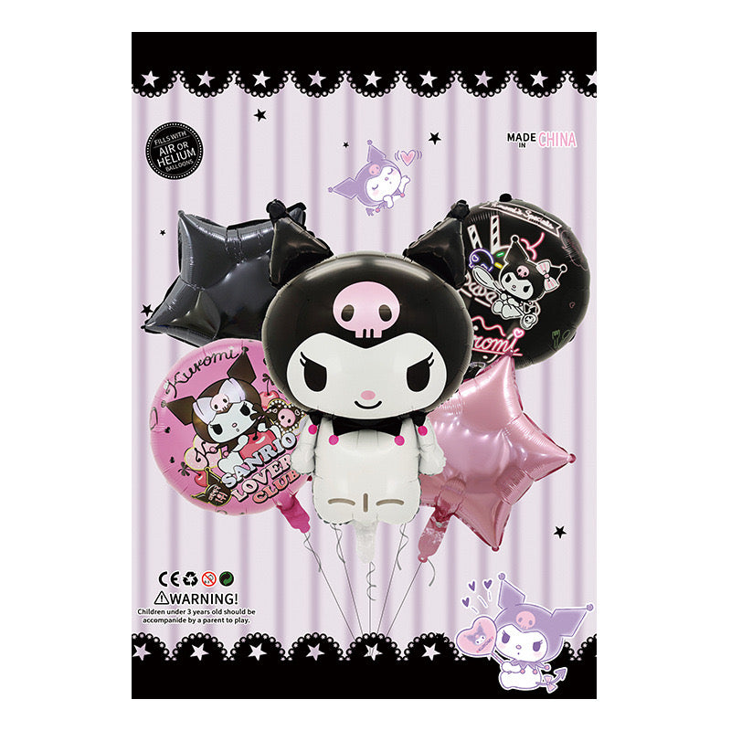 Conjunto de globos metálicos Kuromi