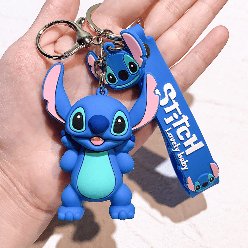 Cheeky Blue Stitch Keychain.