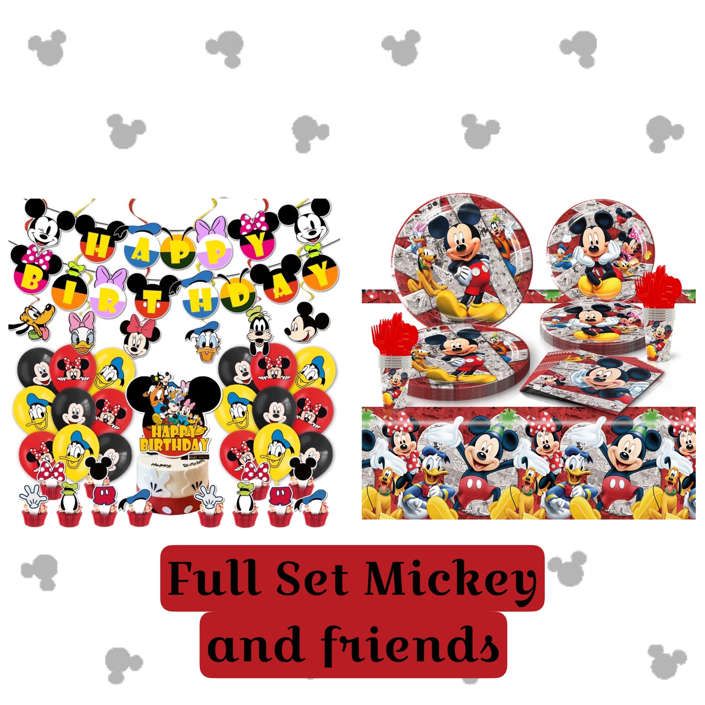 Mickey Mouse party decorations set-table decor.