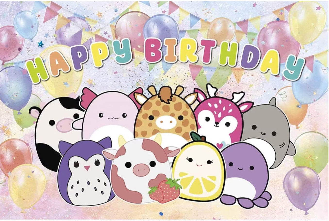 Squishmallows Birthday Party Decorations – Complete Decoration Set.