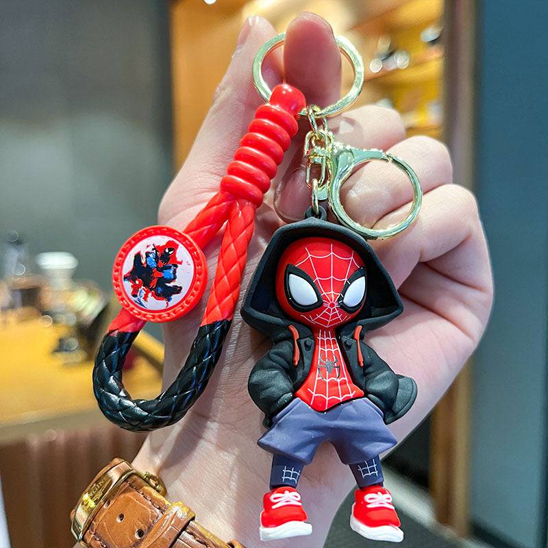 Spiderman black hoodie Keychain.