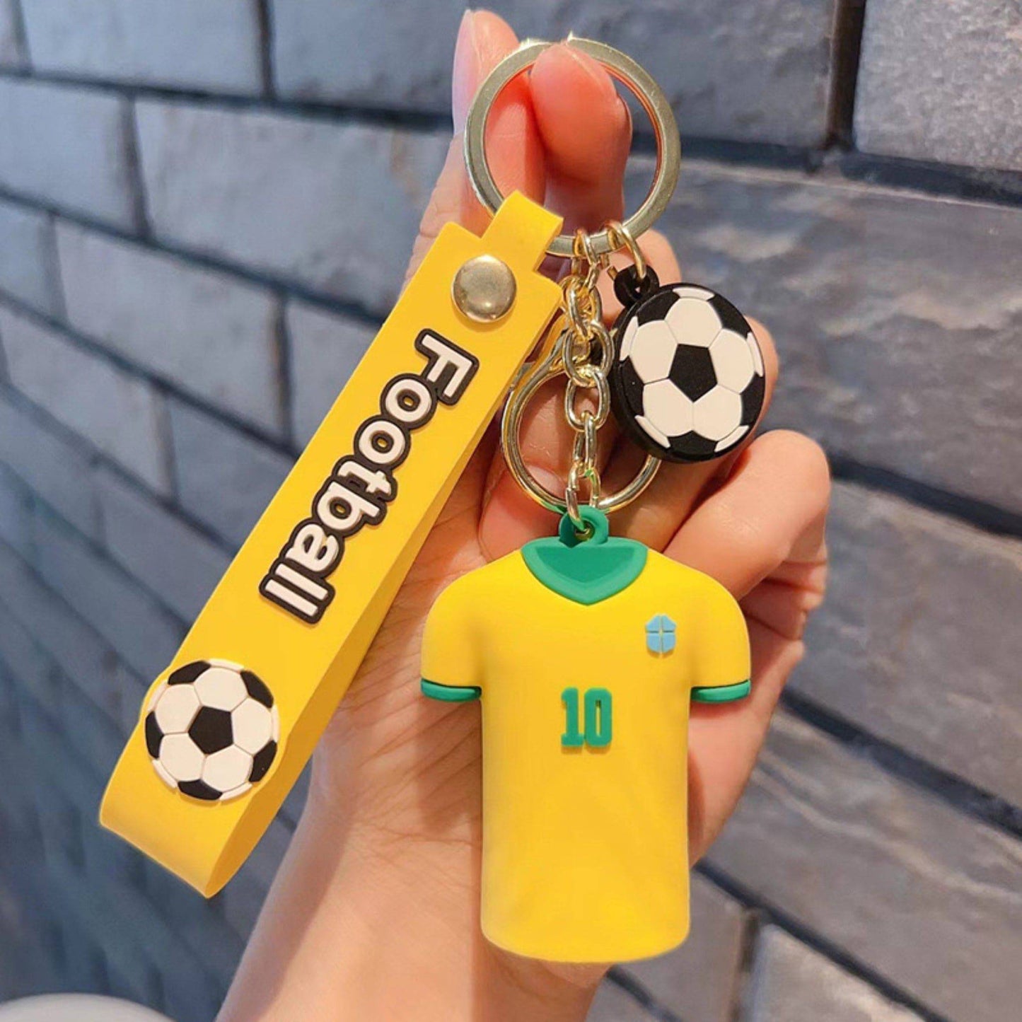 Football number 10 Keychain.