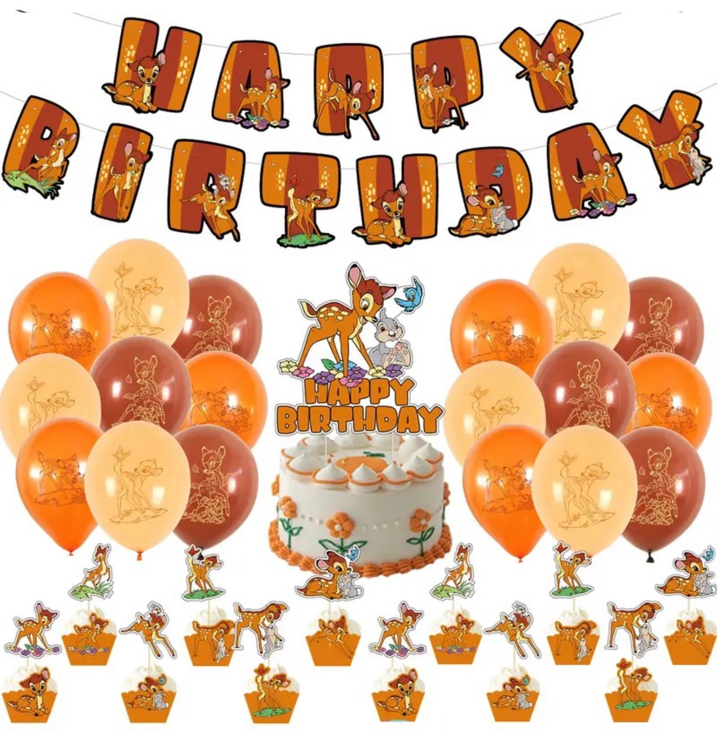 Bambi Birthday Party Decorations – Complete Decoration Set.