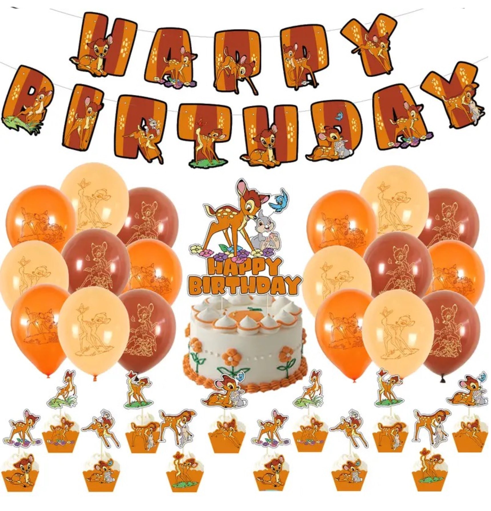 Bambi Birthday Party Decorations – Complete Decoration Set.