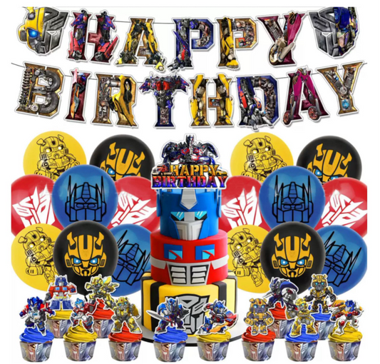 Transformers birthday party decorations set