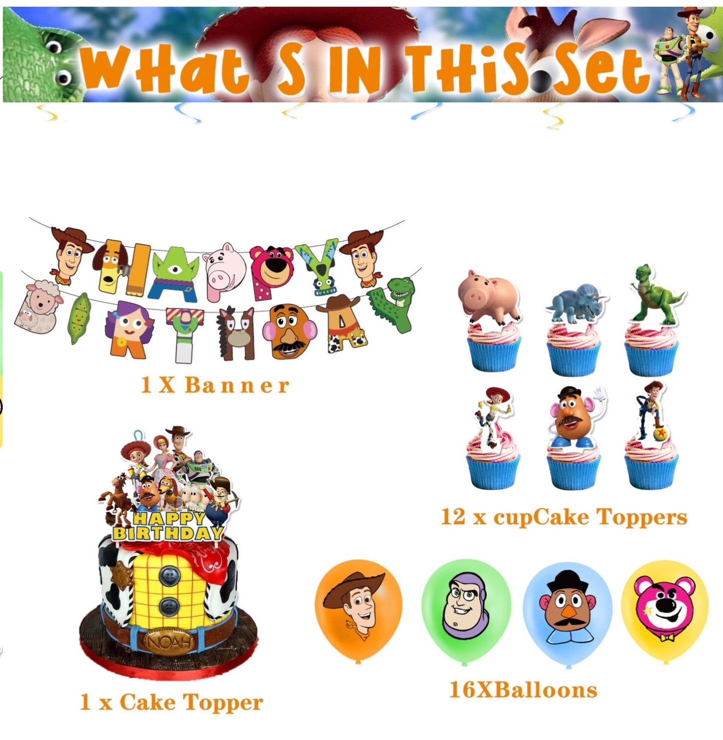 Toy Story Party Decorations – Complete Decoration Set.