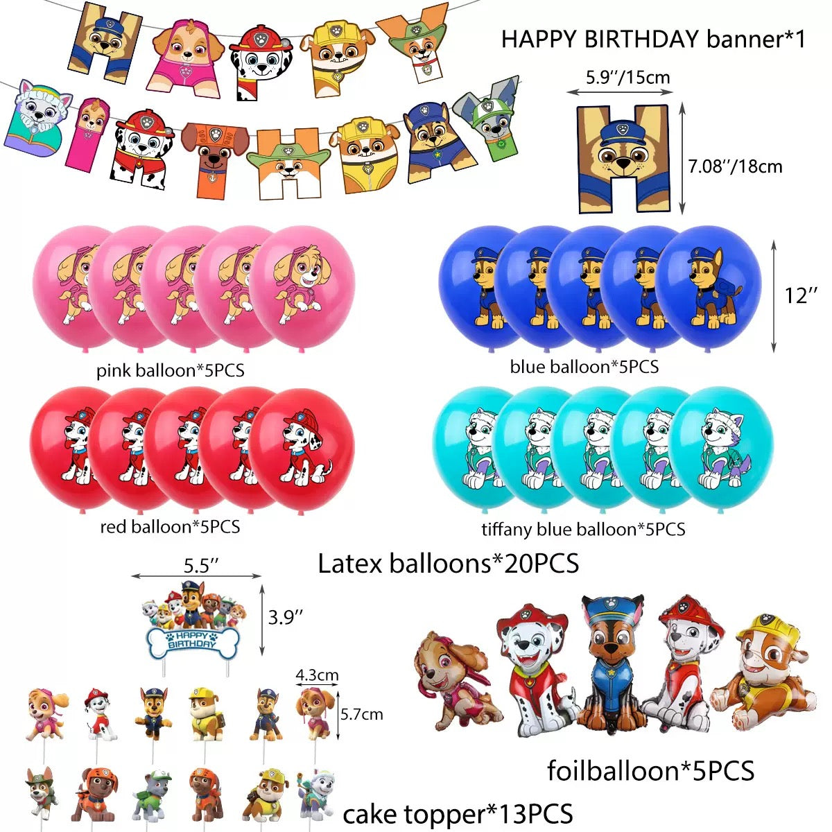 Σετ πάρτυ γενεθλίων Paw Patrol All Pups