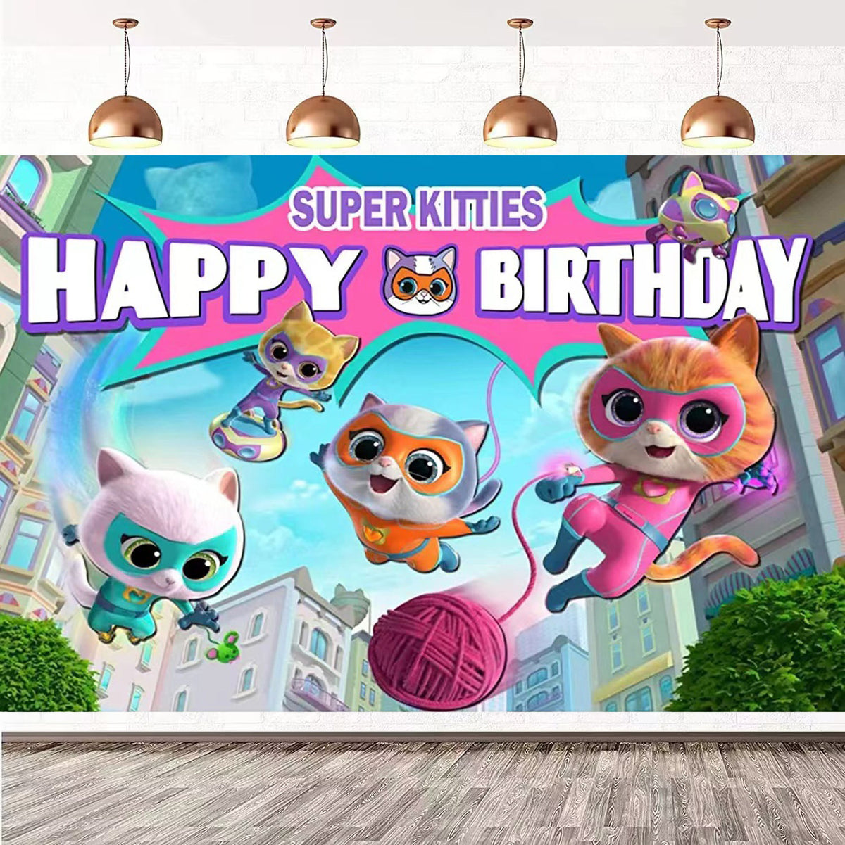 Διακοσμητικά για πάρτυ γενεθλίων Super Kitties