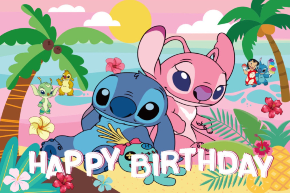 Ροζ φόντο Stitch