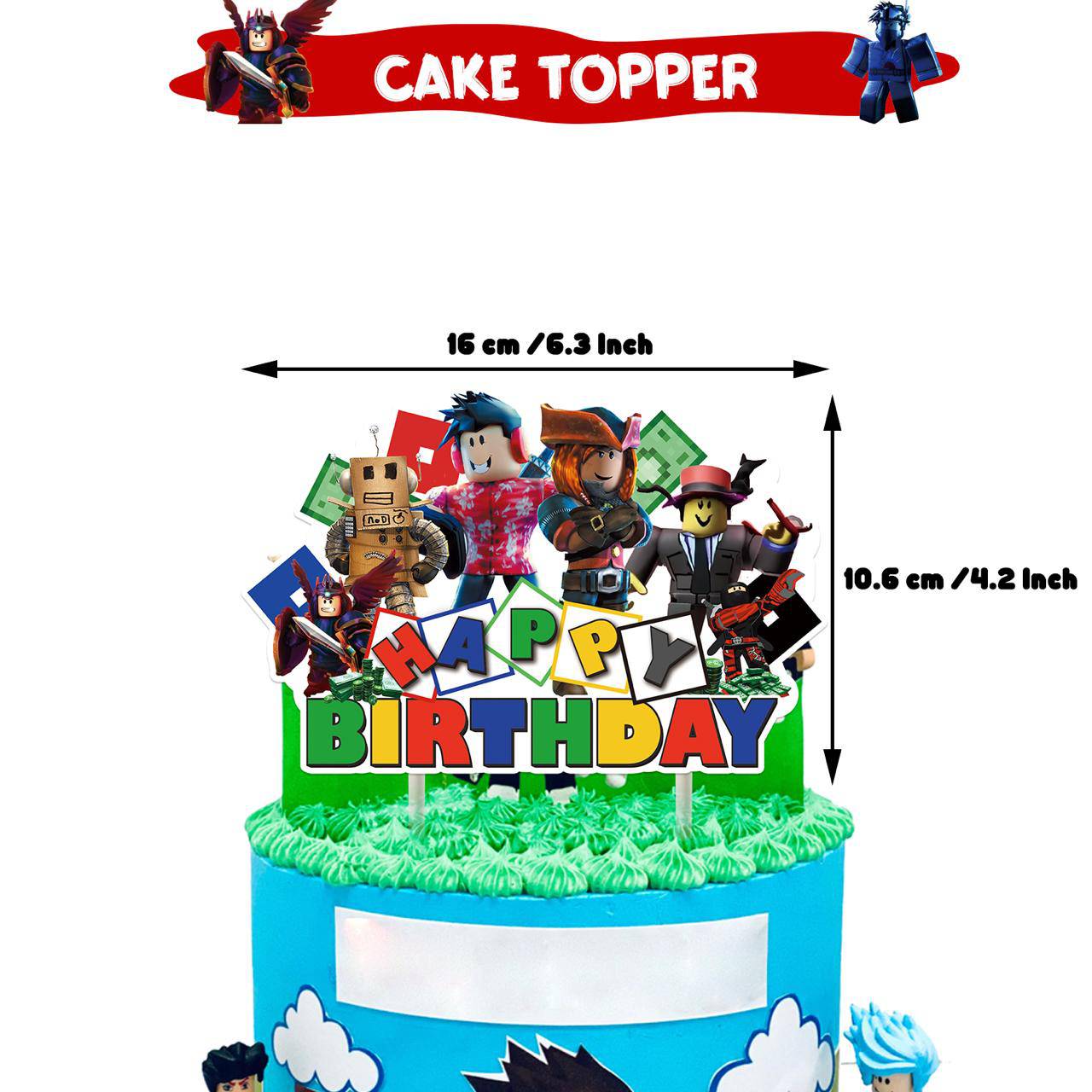 Roblox Sandbox party decorations. Full decorations set. Fast shipping within Europe