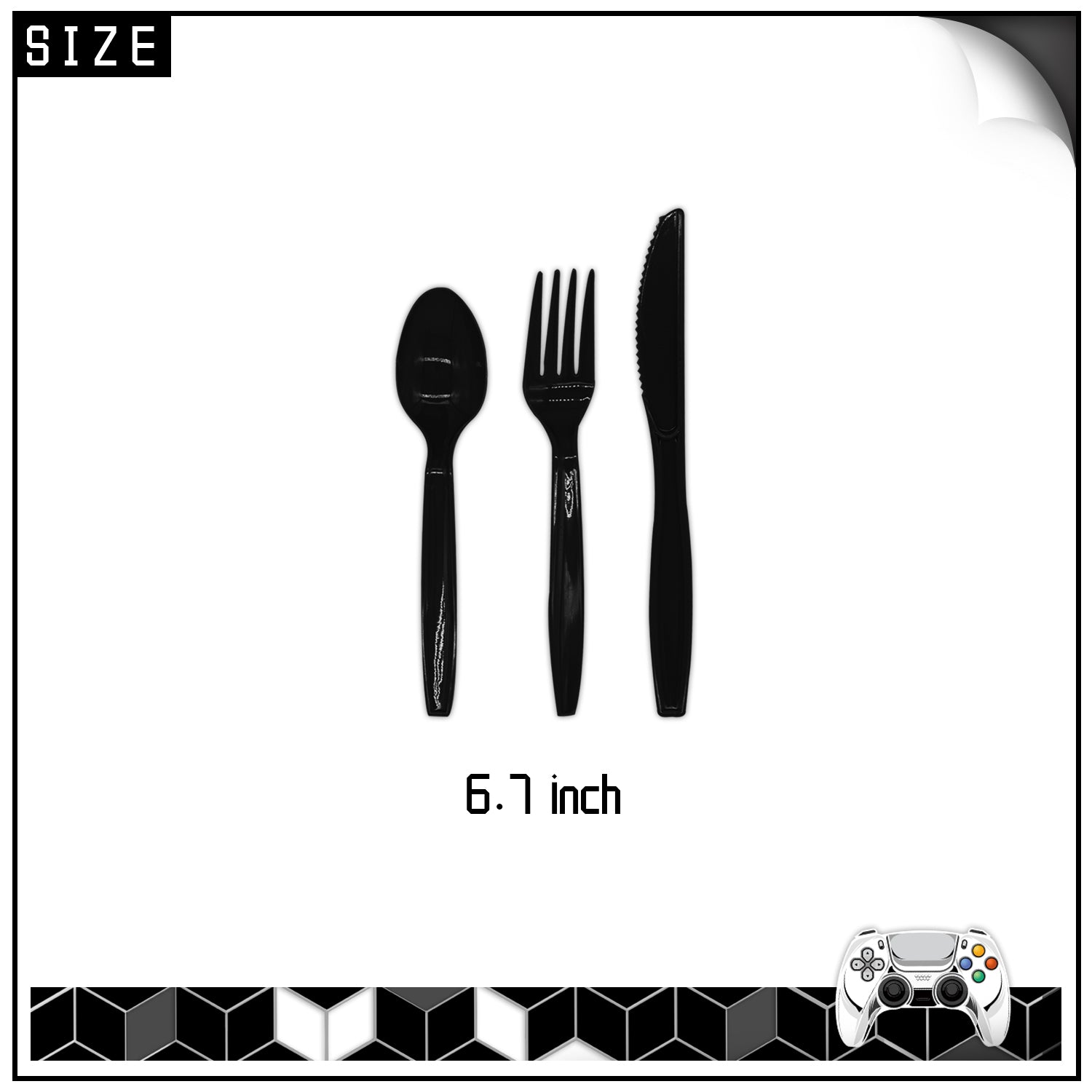 Gamer birthday party decorations and tableware set for kids.