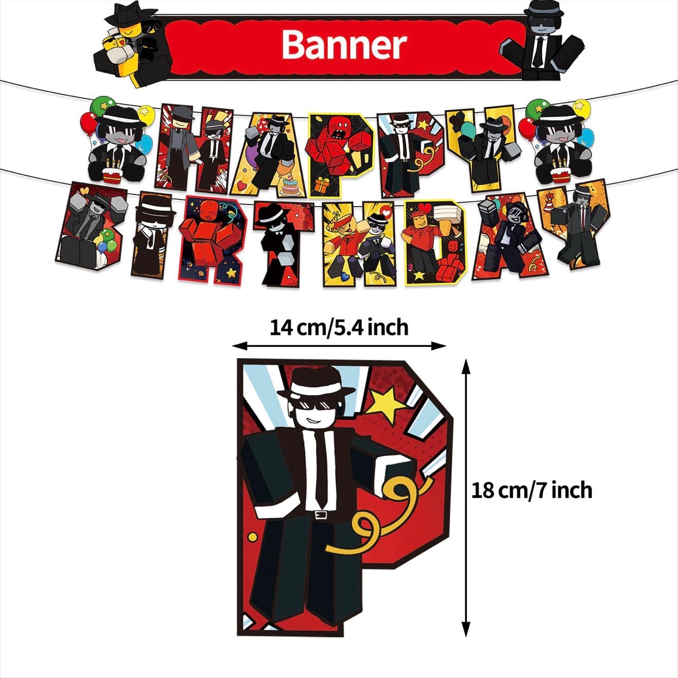 Roblox Forsaken gamer birthday party decorations. Fast shipping across Europe.