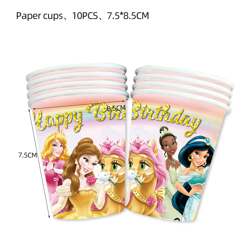 Colorful princesses party decorations creating a magical celebration atmosphere for every little princess