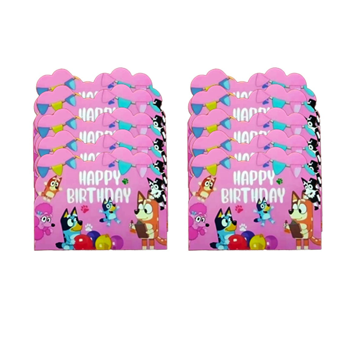 Set decorazioni per festa rosa Bluey - decorazione da tavola