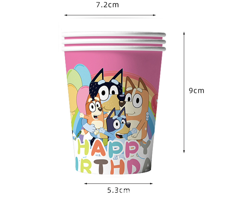 Set decorazioni per festa rosa Bluey - decorazione da tavola