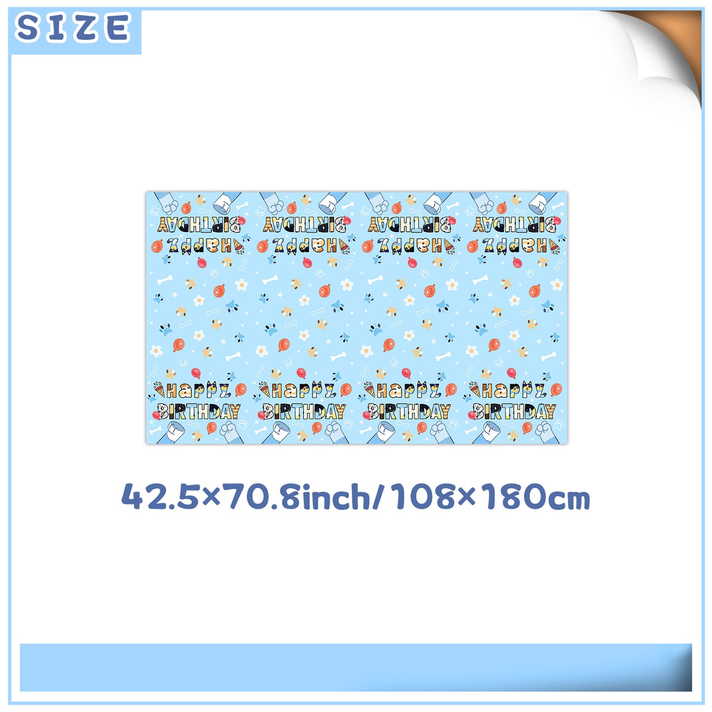 Bluey birthday party decorations and tableware set for kids parties.