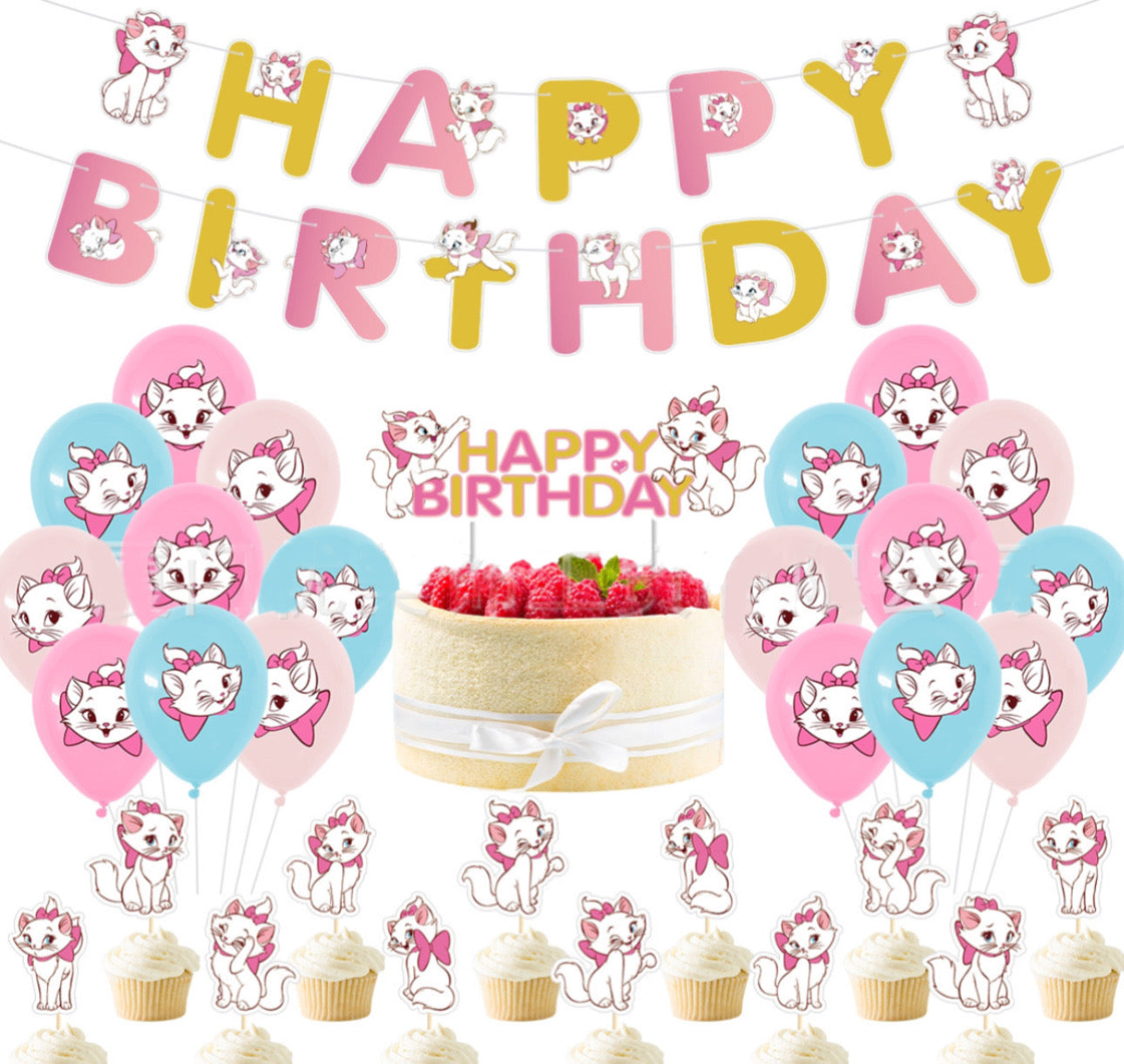 Marie (Aristocats) Party Decorations – Complete Decoration Set