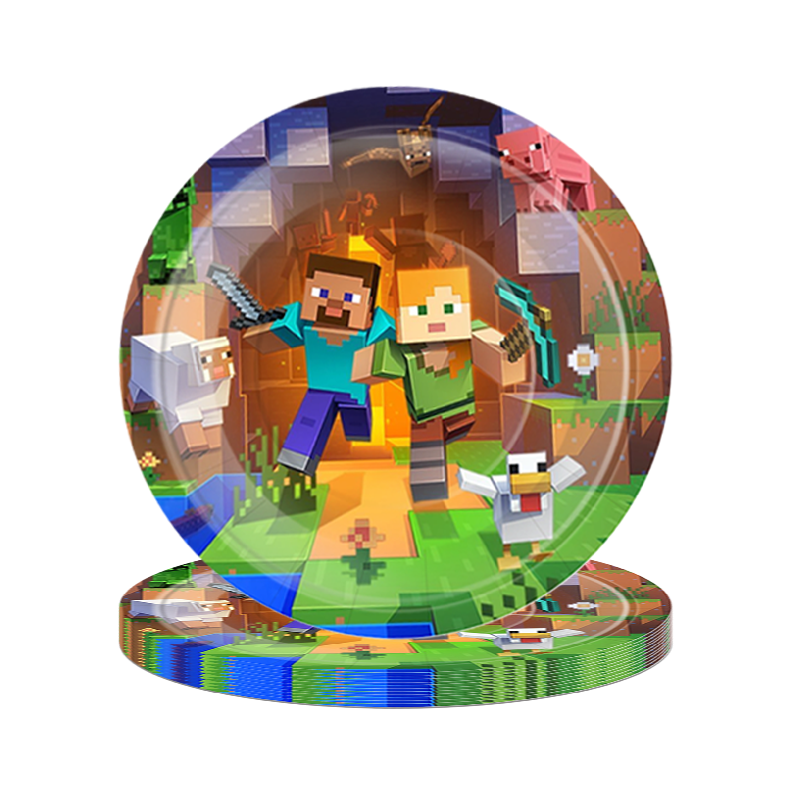 Minecraft birthday party decorations set