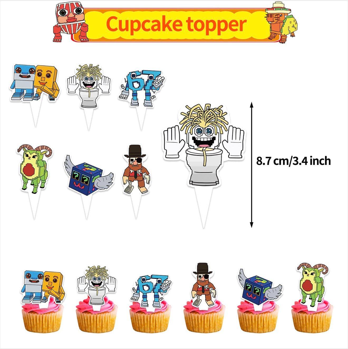 Roblox Steal a Brainrot theme birthday party supplies and decorations kit. Europe fast shipping 