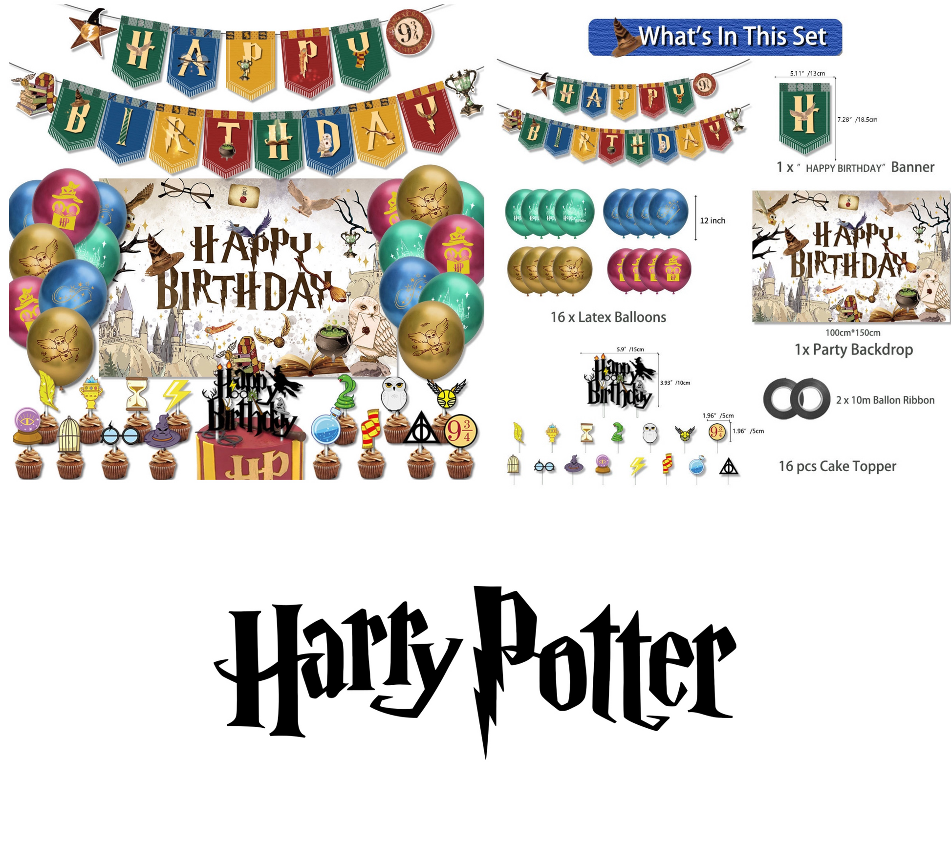 Magical Harry Potter birthday decorations for a magical party with themed décor and enchanting details