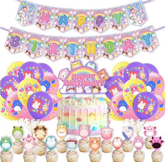 Squishmallows Birthday party decorations set