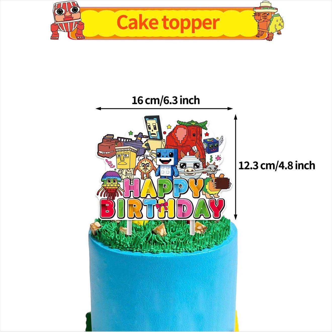 Roblox Steal a Brainrot theme birthday party supplies and decorations kit. Europe fast shipping 