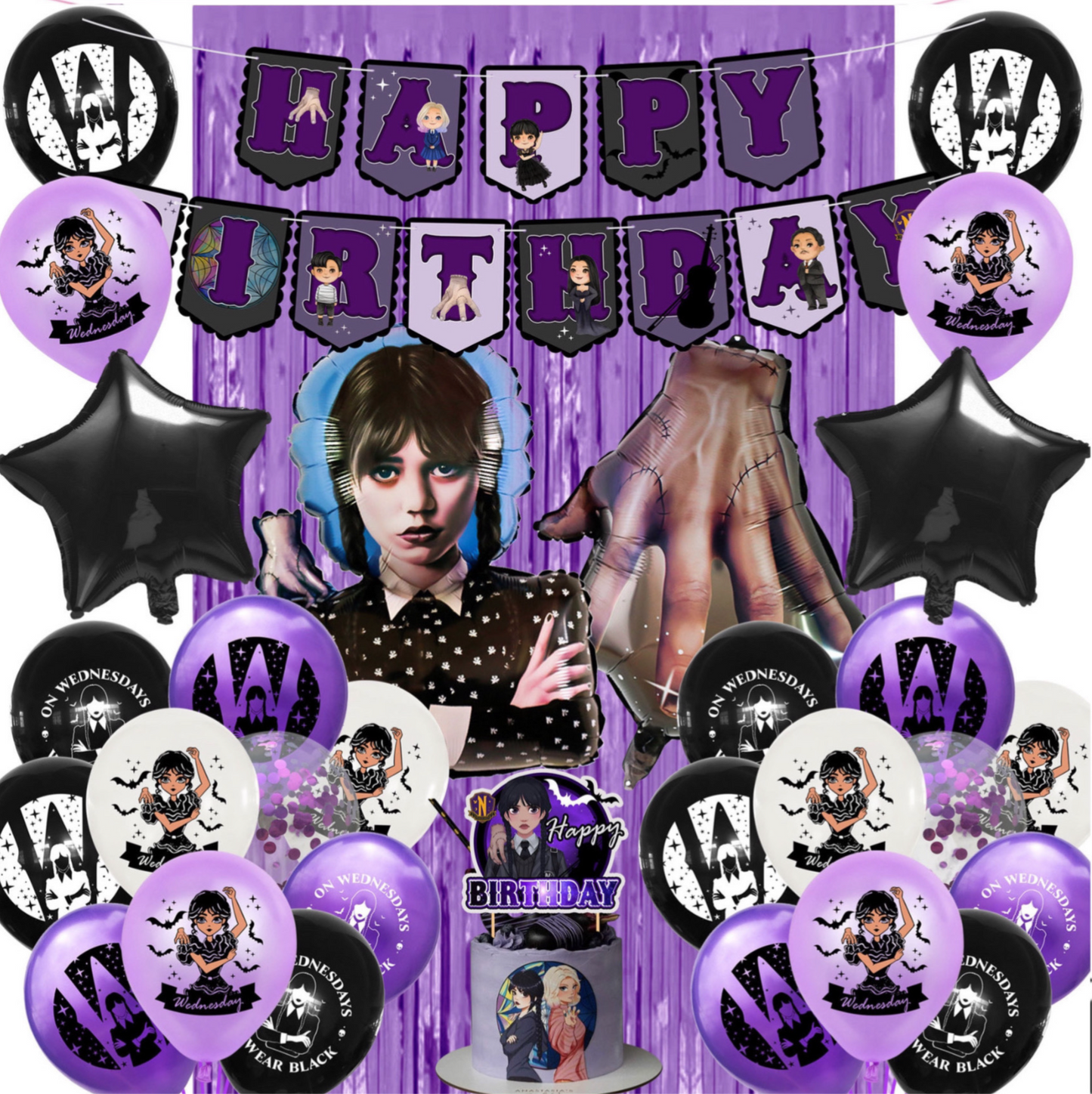Wednesday 2 Birthday Party Decorations – Complete Decoration Set.