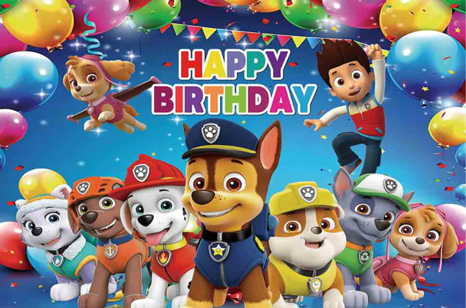Paw Patrol πανό για πάρτυ γενεθλίων