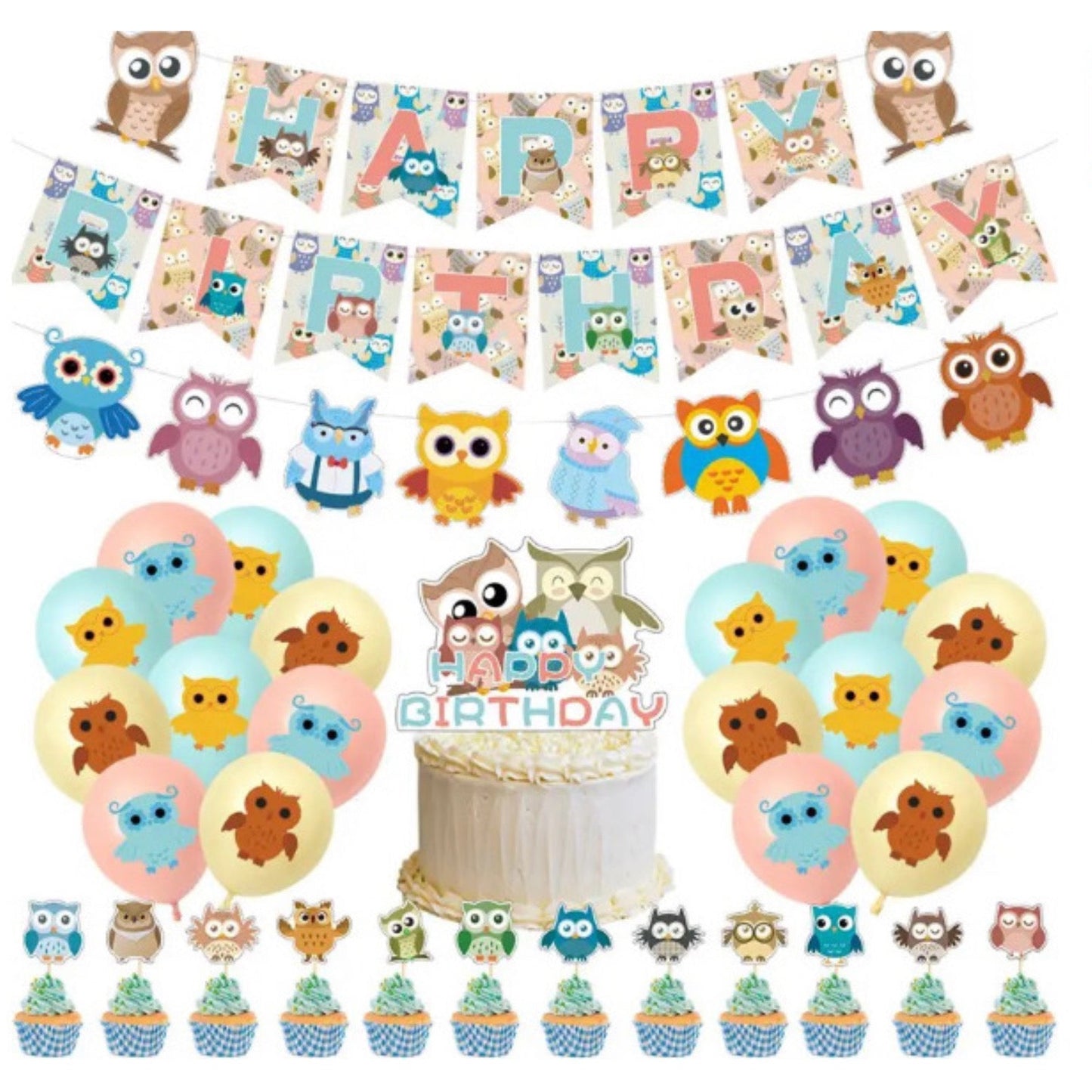Owls Party Decorations – Complete Decoration Set