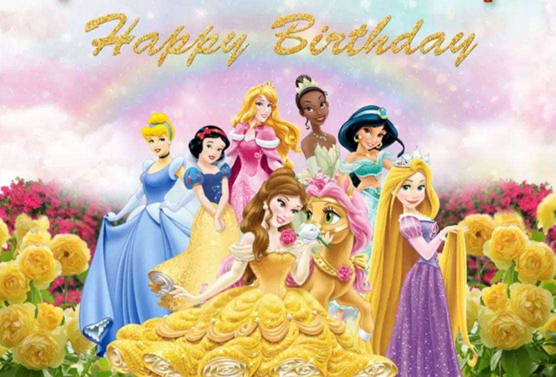 Colorful princesses party decorations creating a magical celebration atmosphere for every little princess