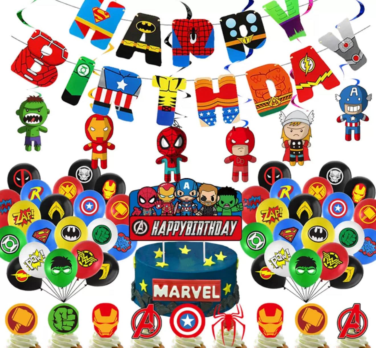 Avengers party decorations set-table decor.