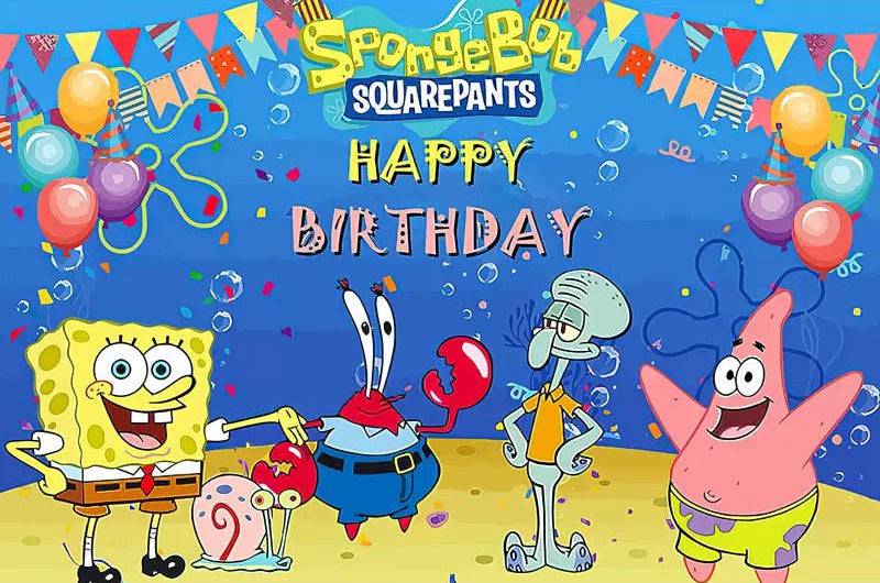 SpongeBob backdrop.