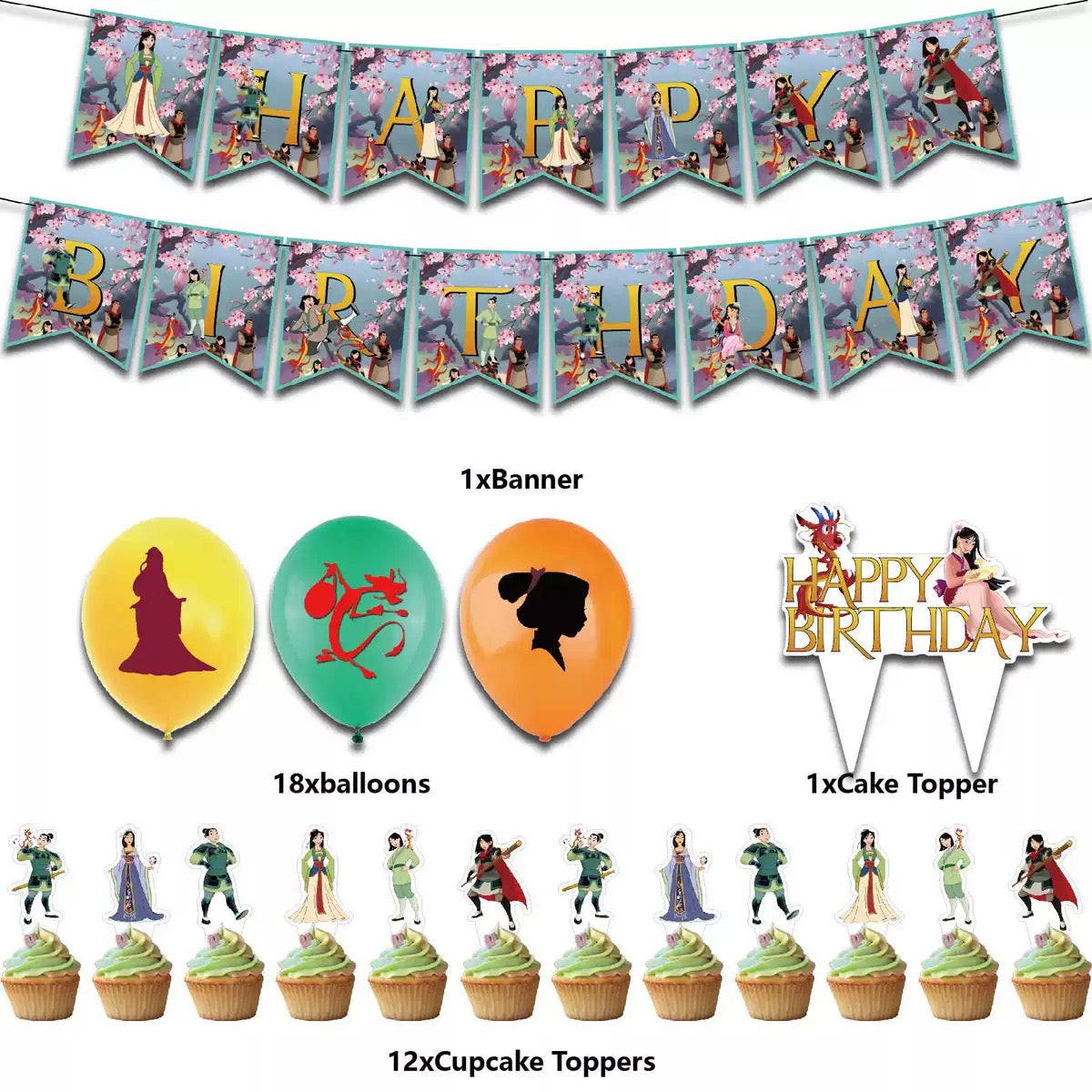Mulan Party Decorations – Complete Decoration Set