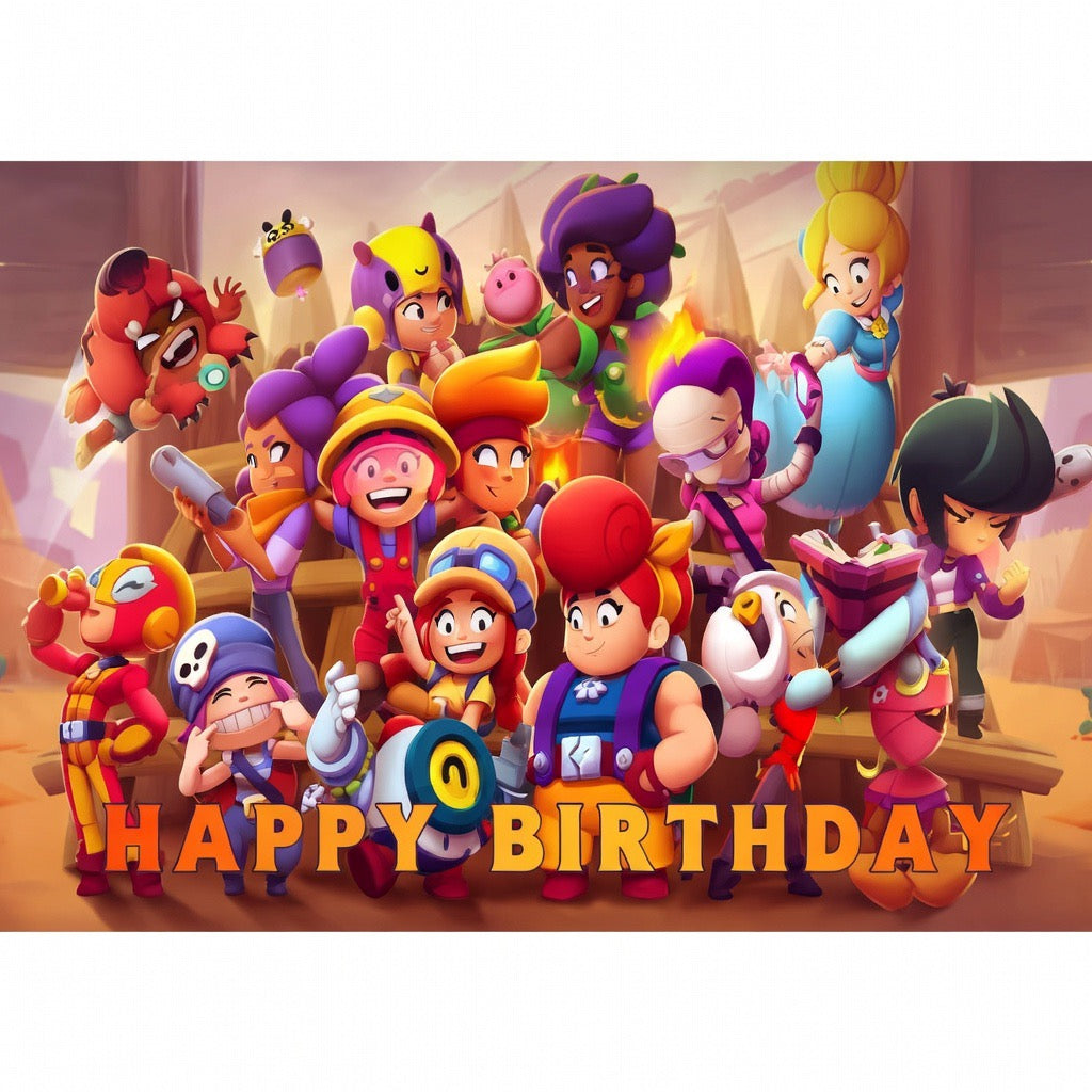 Brawl Stars Birthday Party Decorations (Style B) – Complete Decoration Set.