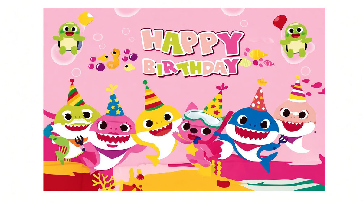 Φόντο Baby Shark + τραπεζομάντηλο