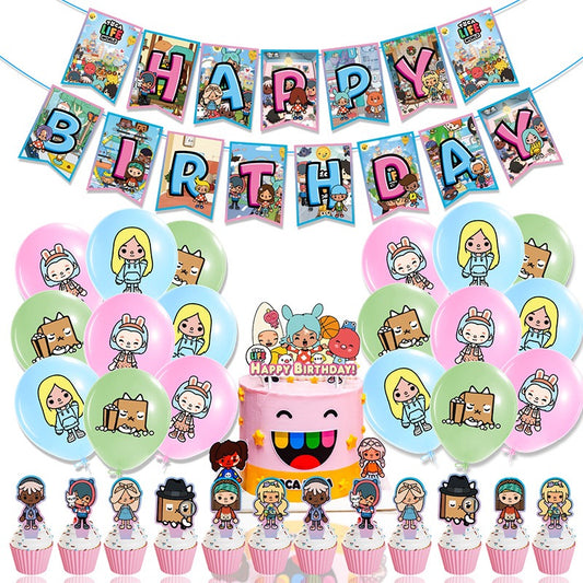Toca Boca birthday party decorations set