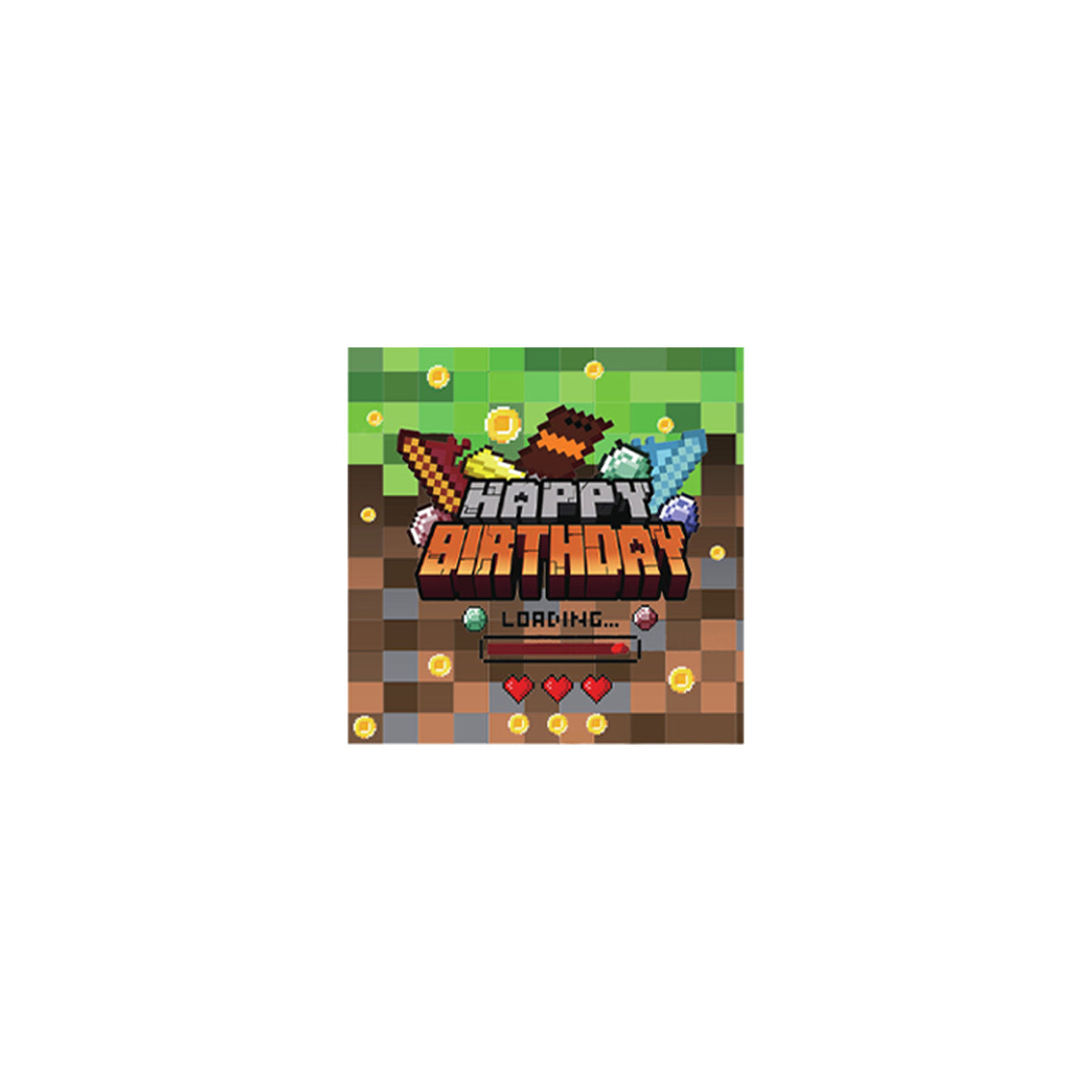Minecraft birthday party decorations set