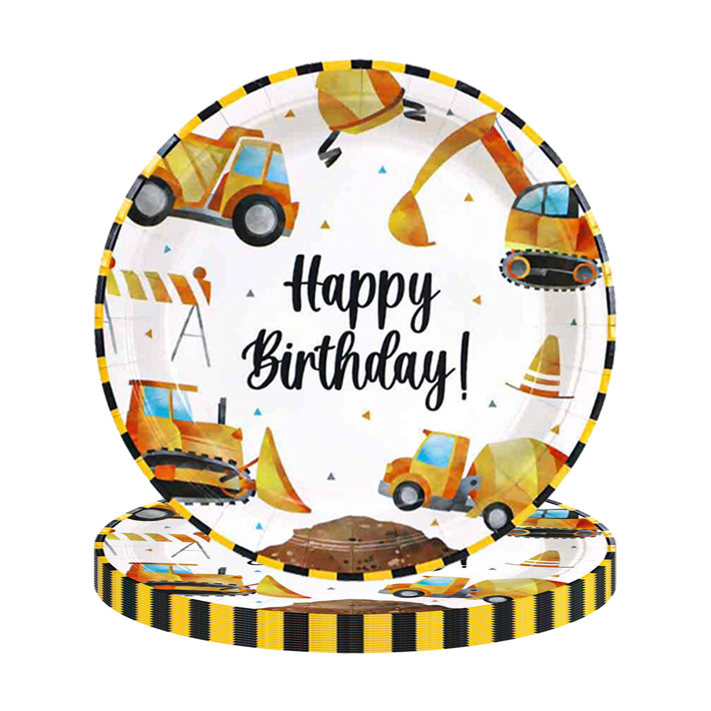 Construction trucks-themed birthday decorations adding fun and color to your celebration