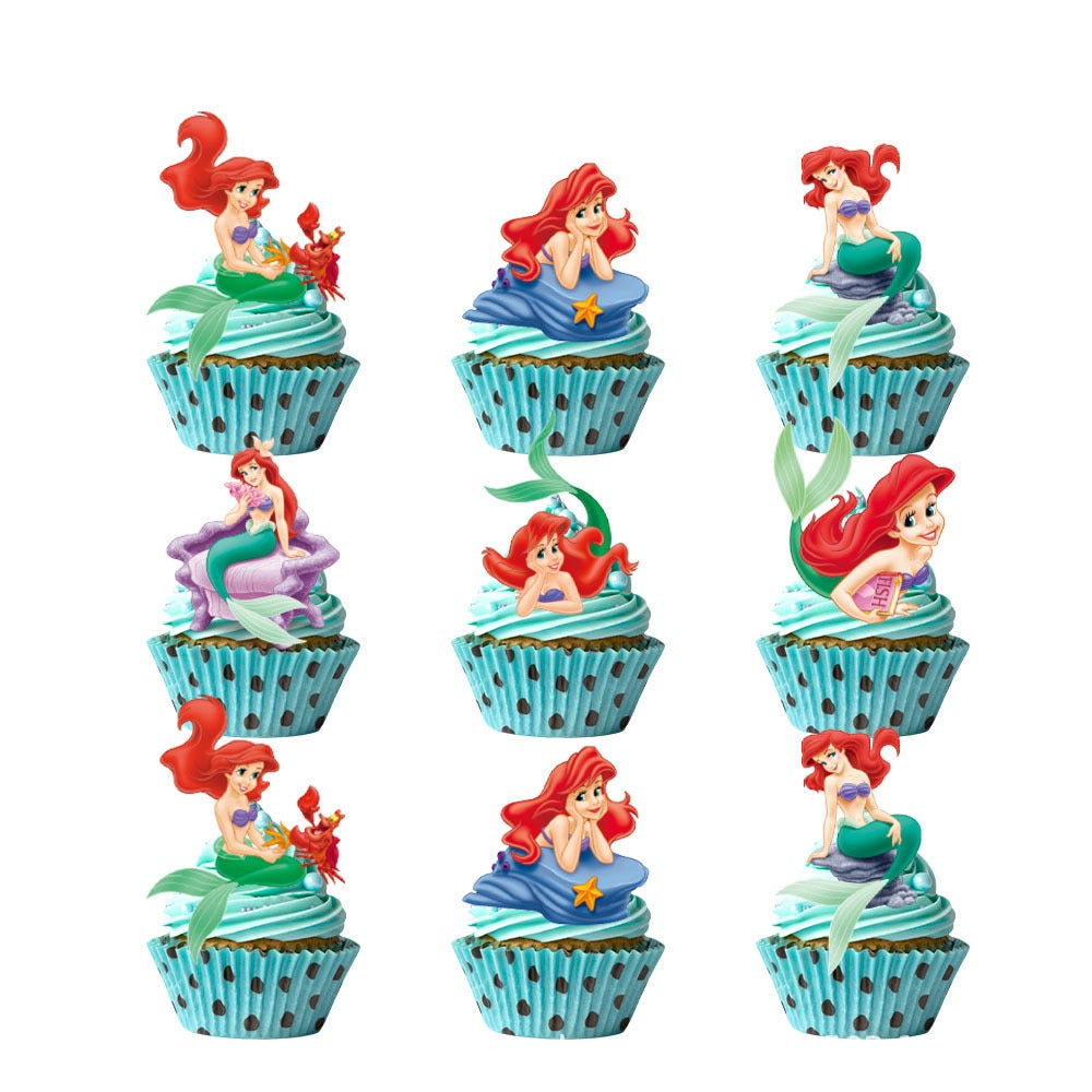 Ariel xupcake toppers