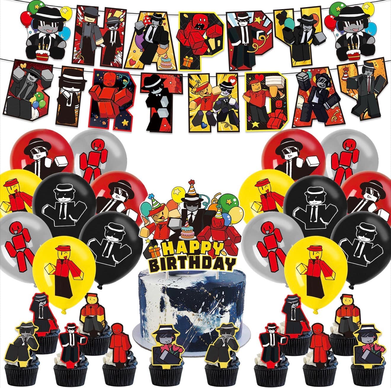 Roblox Forsaken birthday party decorations. Fast shipping across Europe.