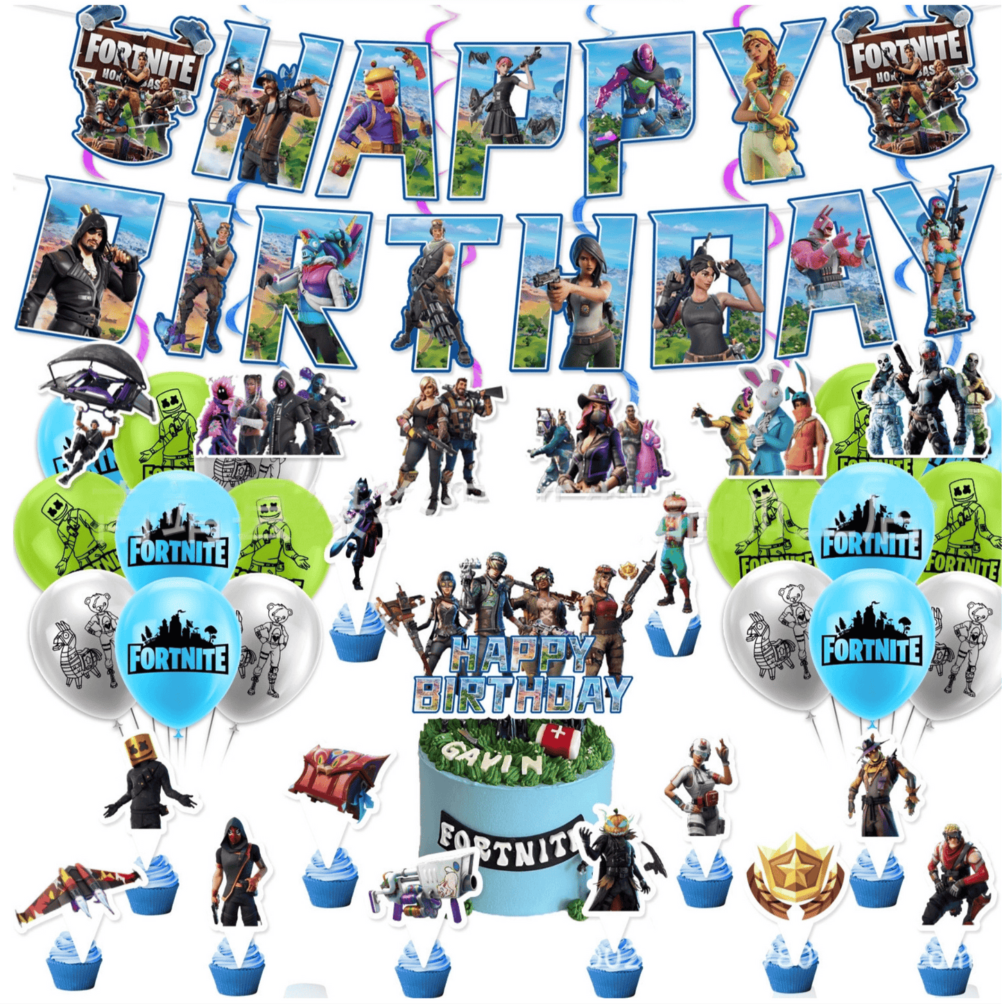 Fortnite Birthday Party Decorations – Complete Decoration Set.