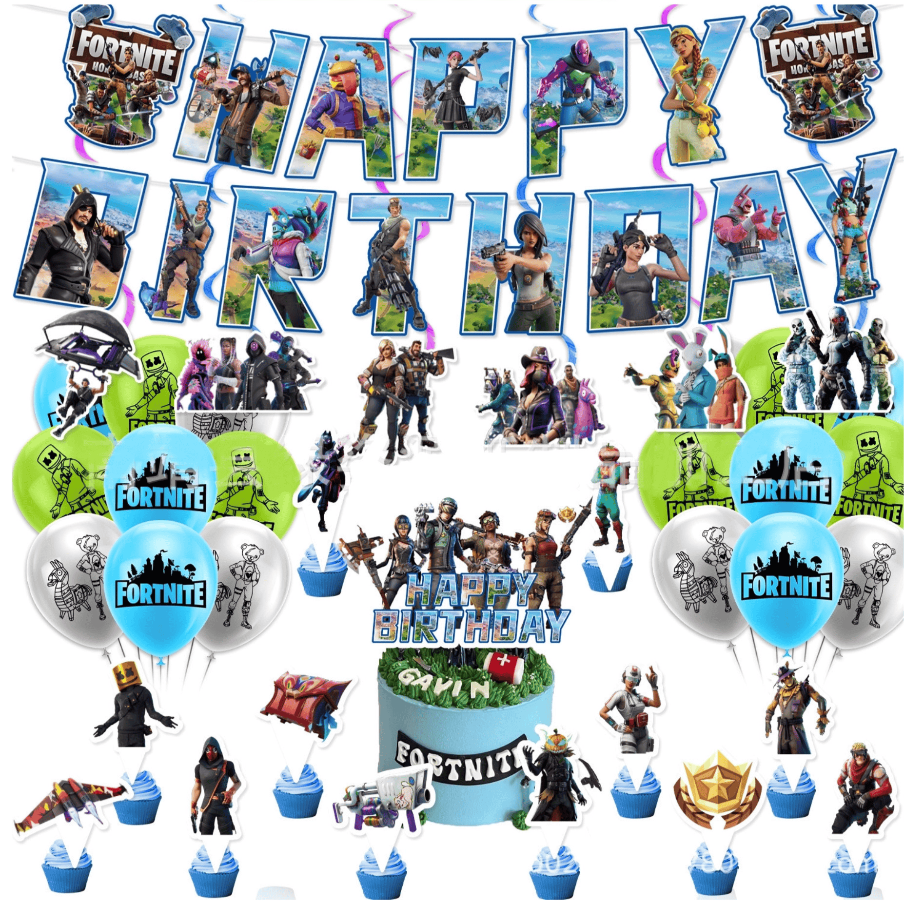 Fortnite Birthday Party Decorations – Complete Decoration Set.