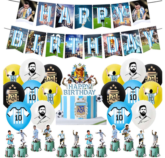Messi Birthday Party Decorations – Complete Decoration Set.