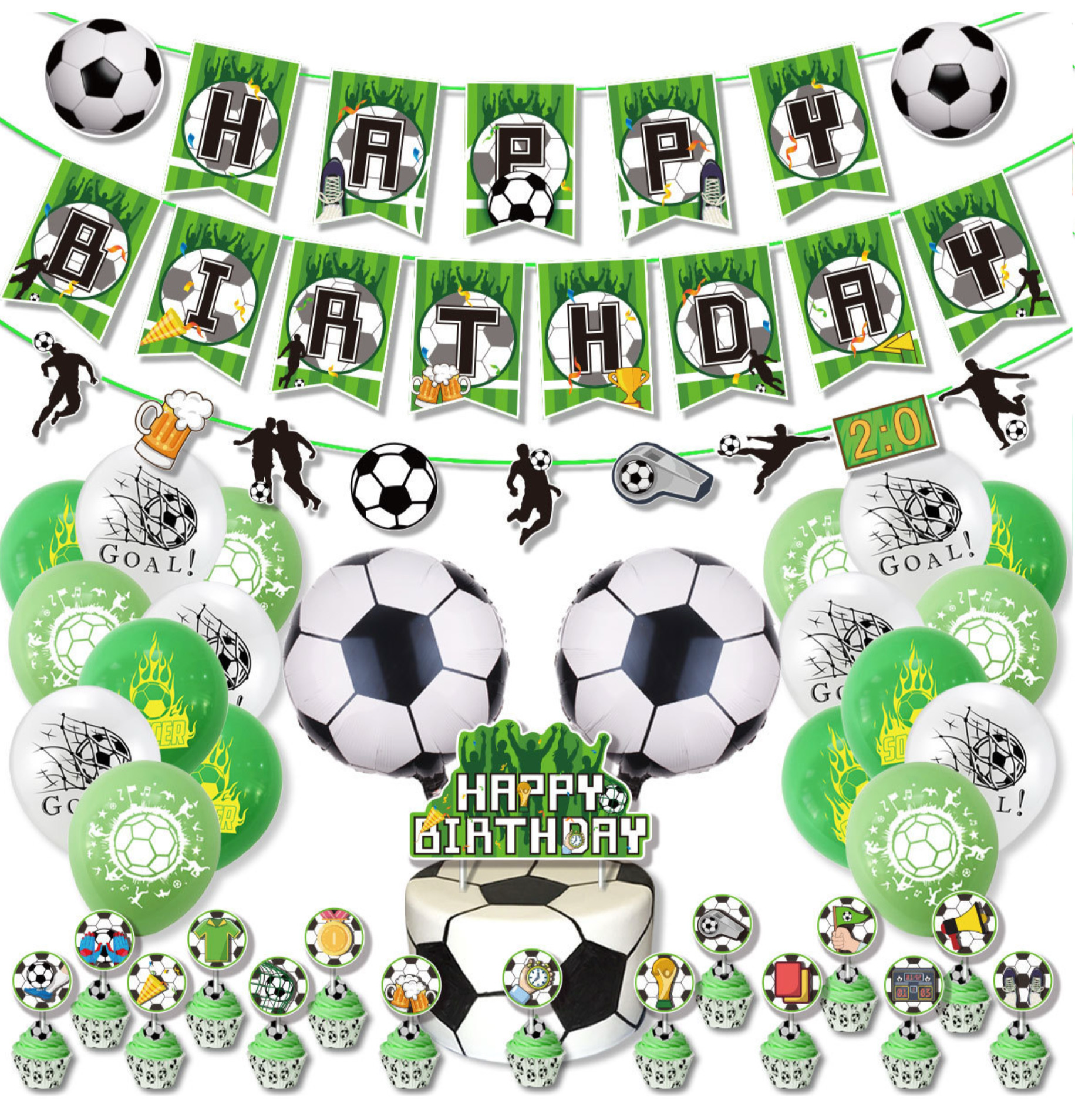 Football Birthday Party Set – Complete Table Decor Kit.