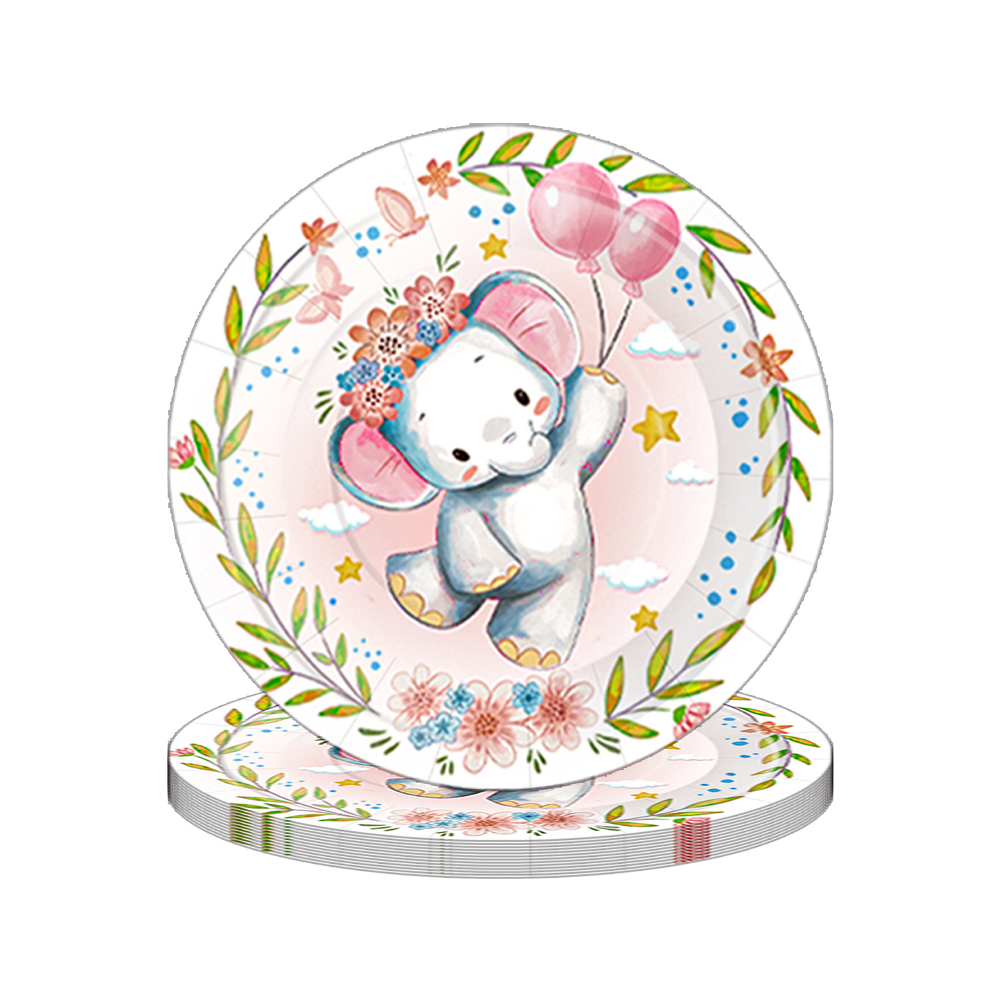 Pink elephant baby shower party decorations set-table decor.