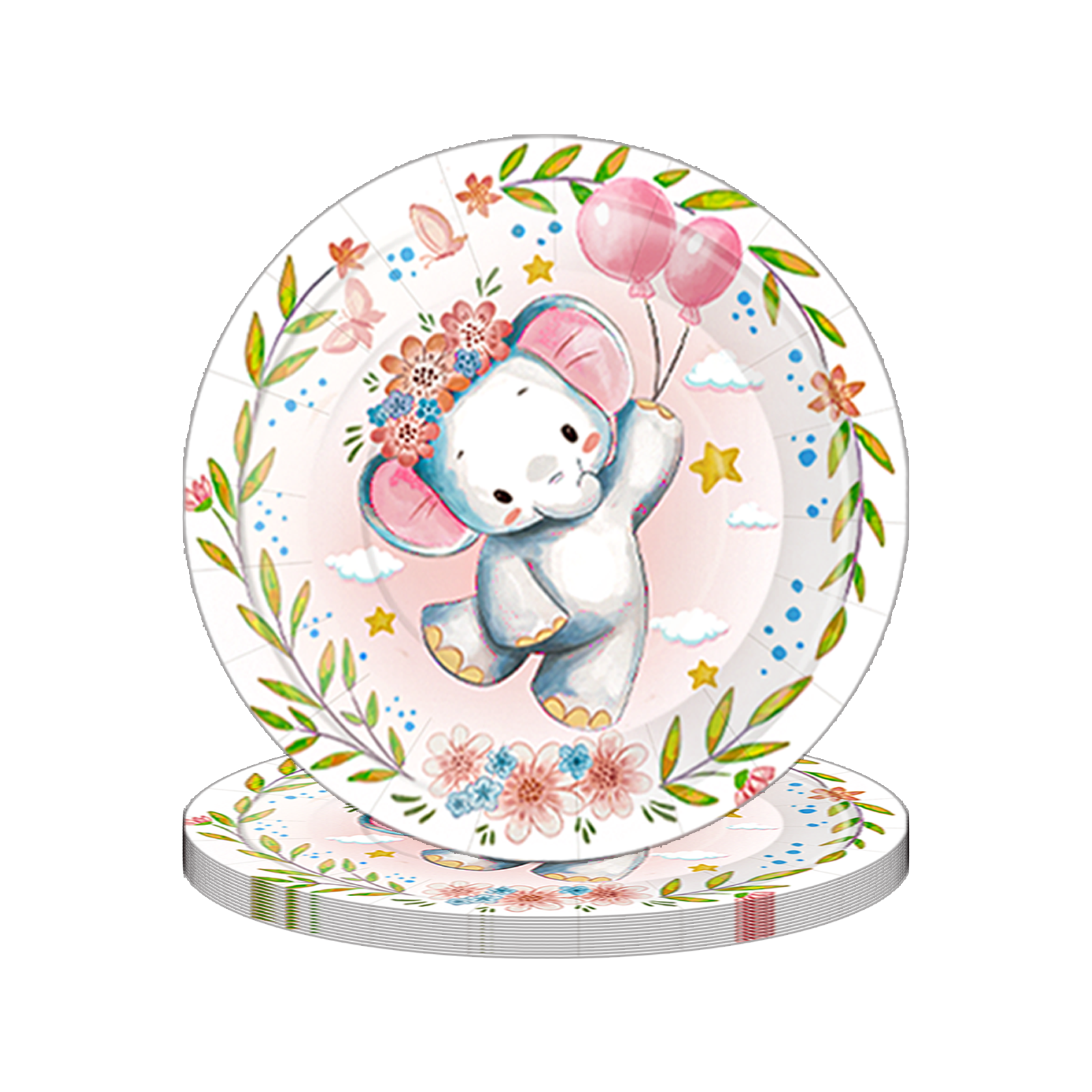 Pink elephant baby shower party decorations set-table decor.